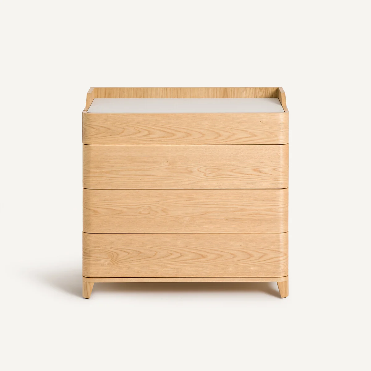 Junius Chest of Drawers in Oak Veneer and Leather, Designed By Emmanuel Gallina – image 3