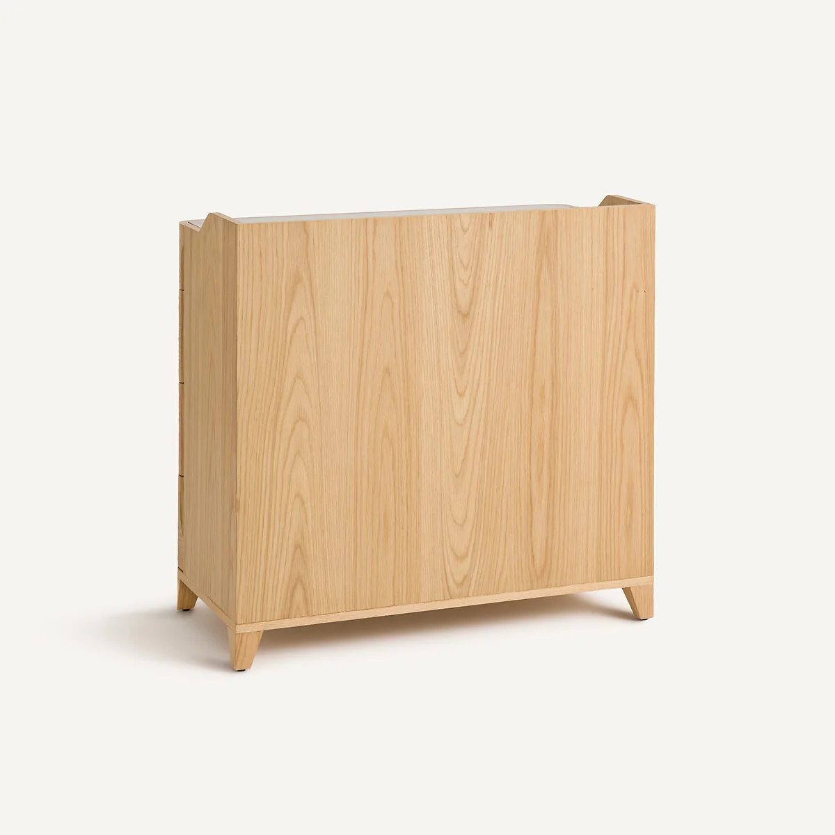 Junius Chest of Drawers in Oak Veneer and Leather, Designed By Emmanuel Gallina – image 5