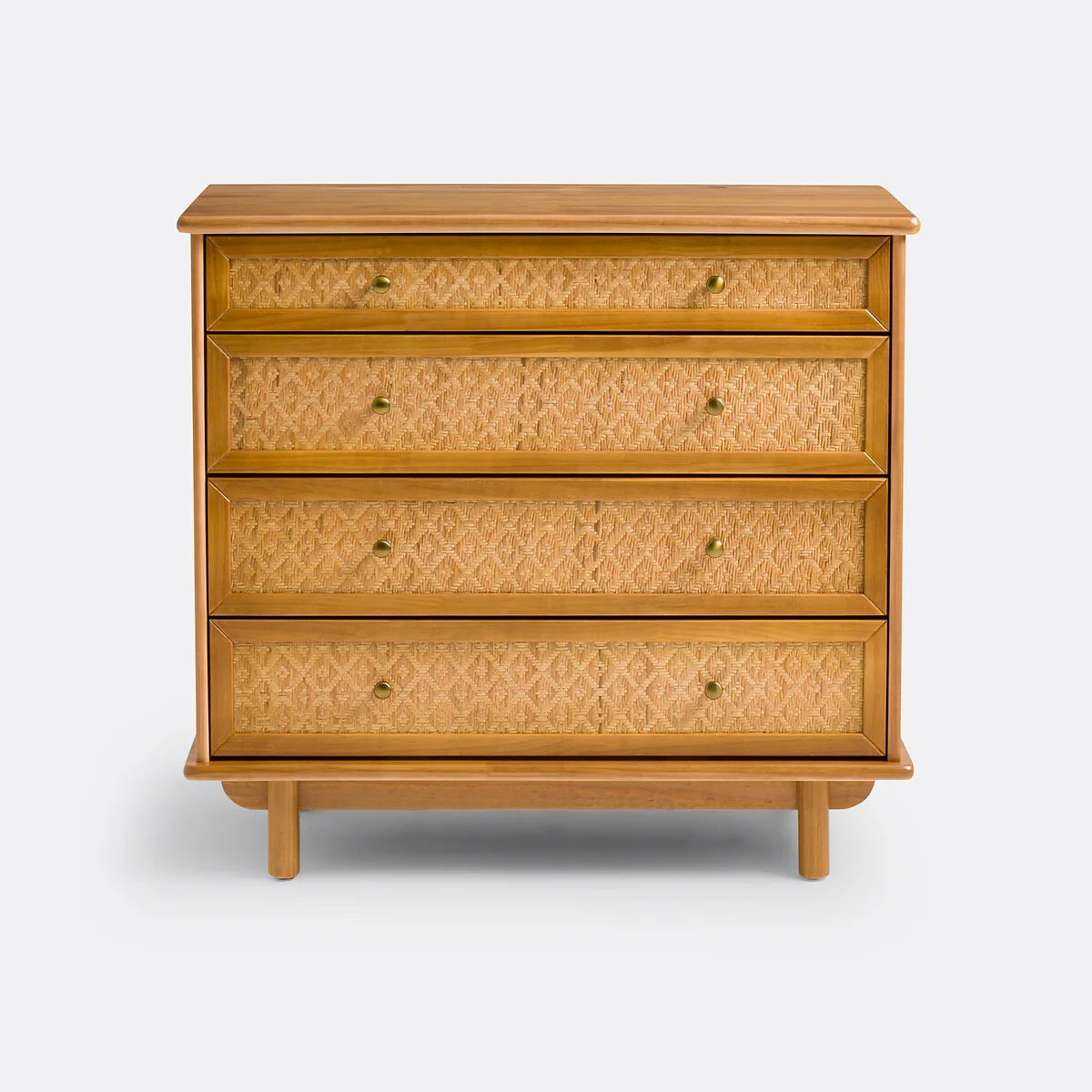 Orient Solid Pine and Cane Chest of Drawers – image 3