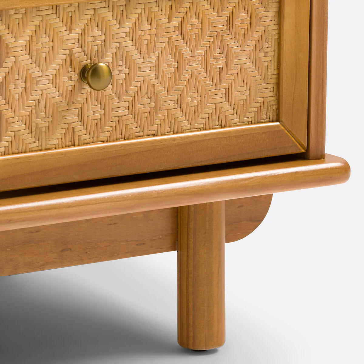 Orient Solid Pine and Cane Chest of Drawers – image 4