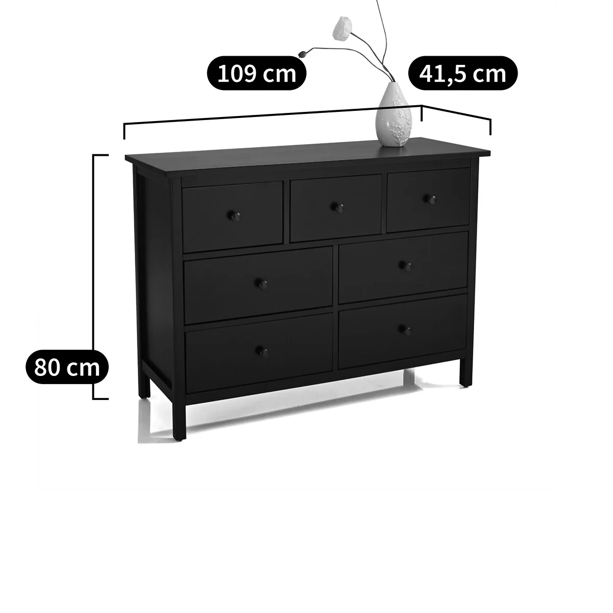 Enza Wide 7-Drawer Chest of Drawers – image 2