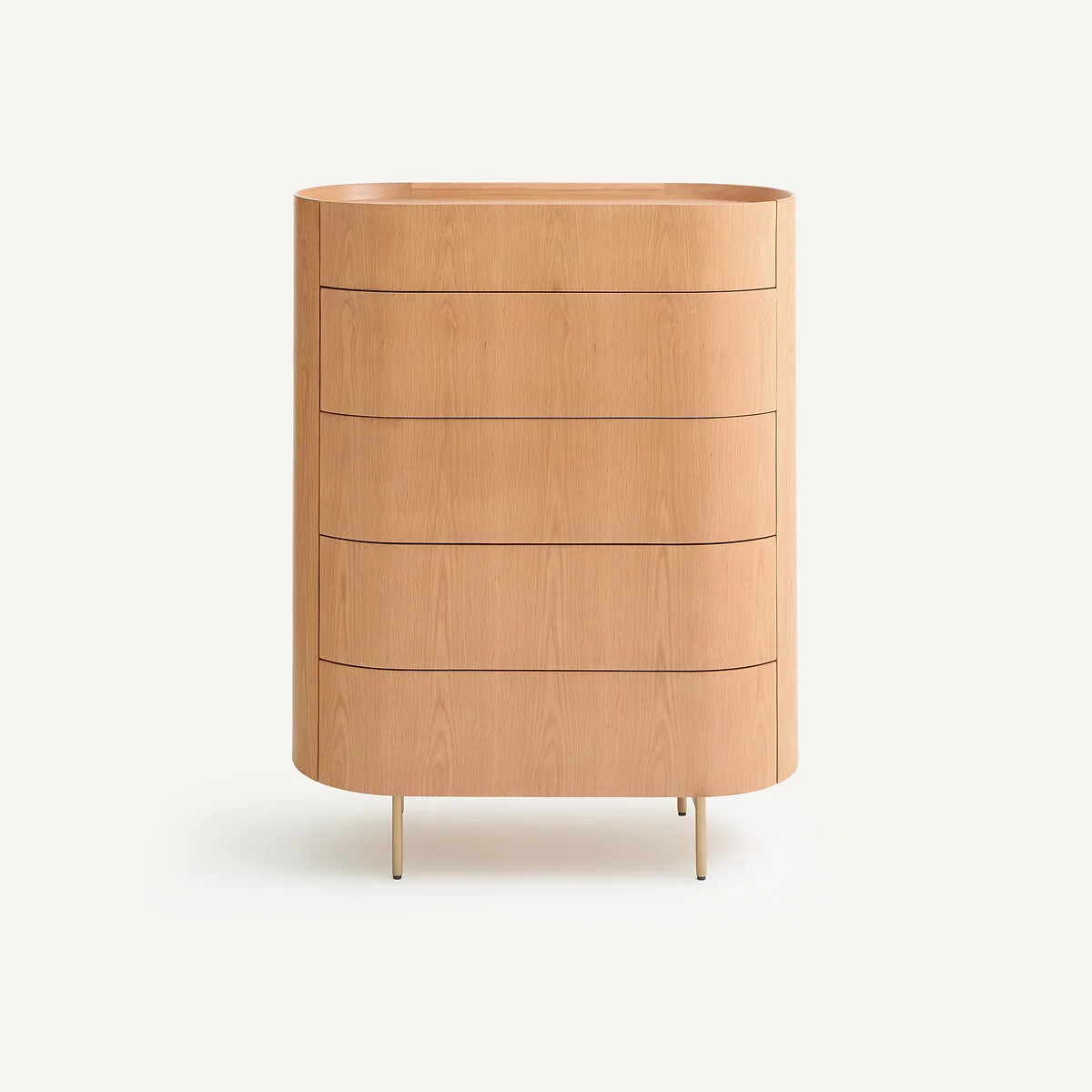 Aslen Solid Oak and Veneer 5-Drawer Chest of Drawers – image 2