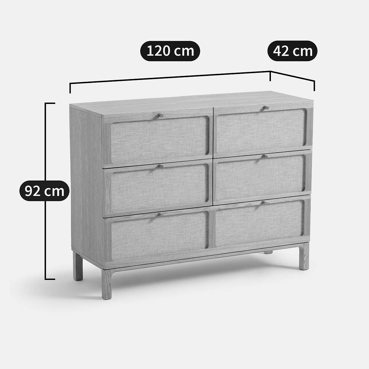 Esmara 5-Drawer Ash, Veneered and Linen Chest of Drawers – image 8