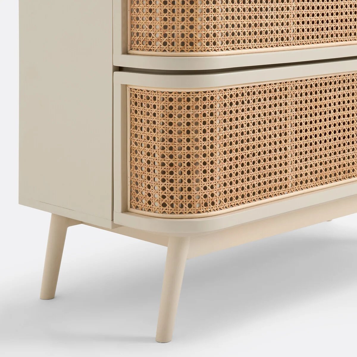 Laora Chest of Drawers with 3 Drawers with Rattan Cane – image 4
