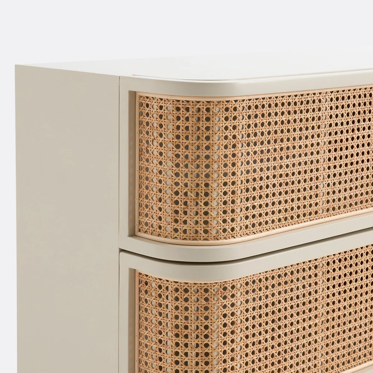 Laora Chest of Drawers with 3 Drawers with Rattan Cane – image 5