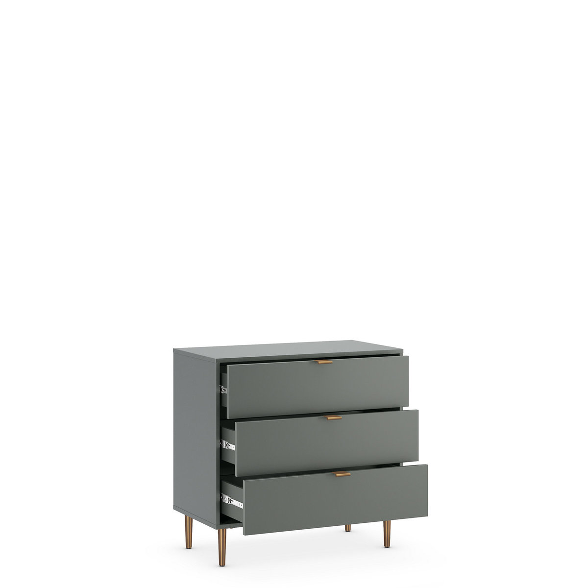M&S Quinn 3 Drawer Chest - 1SIZE - White, White,Grey – image 2