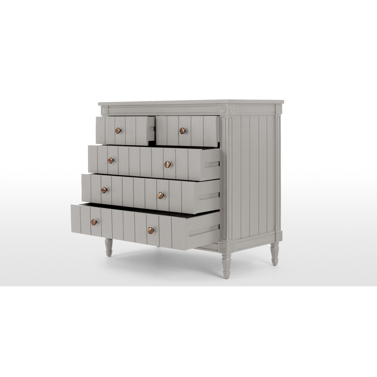 Bourbon Vintage Chest Of Drawers, Grey – image 5