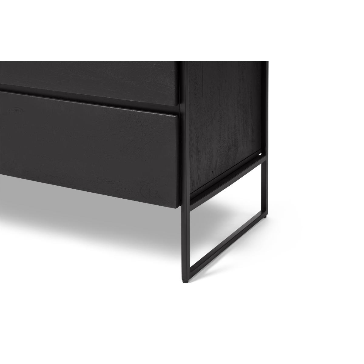 Kilby Wide Chest of Drawers, Black Stain Mango Wood – image 7