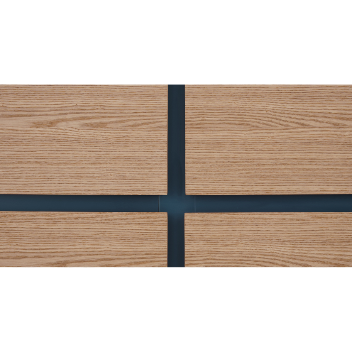 Xander Wide Chest of Drawers, Ash & Navy Blue – image 2