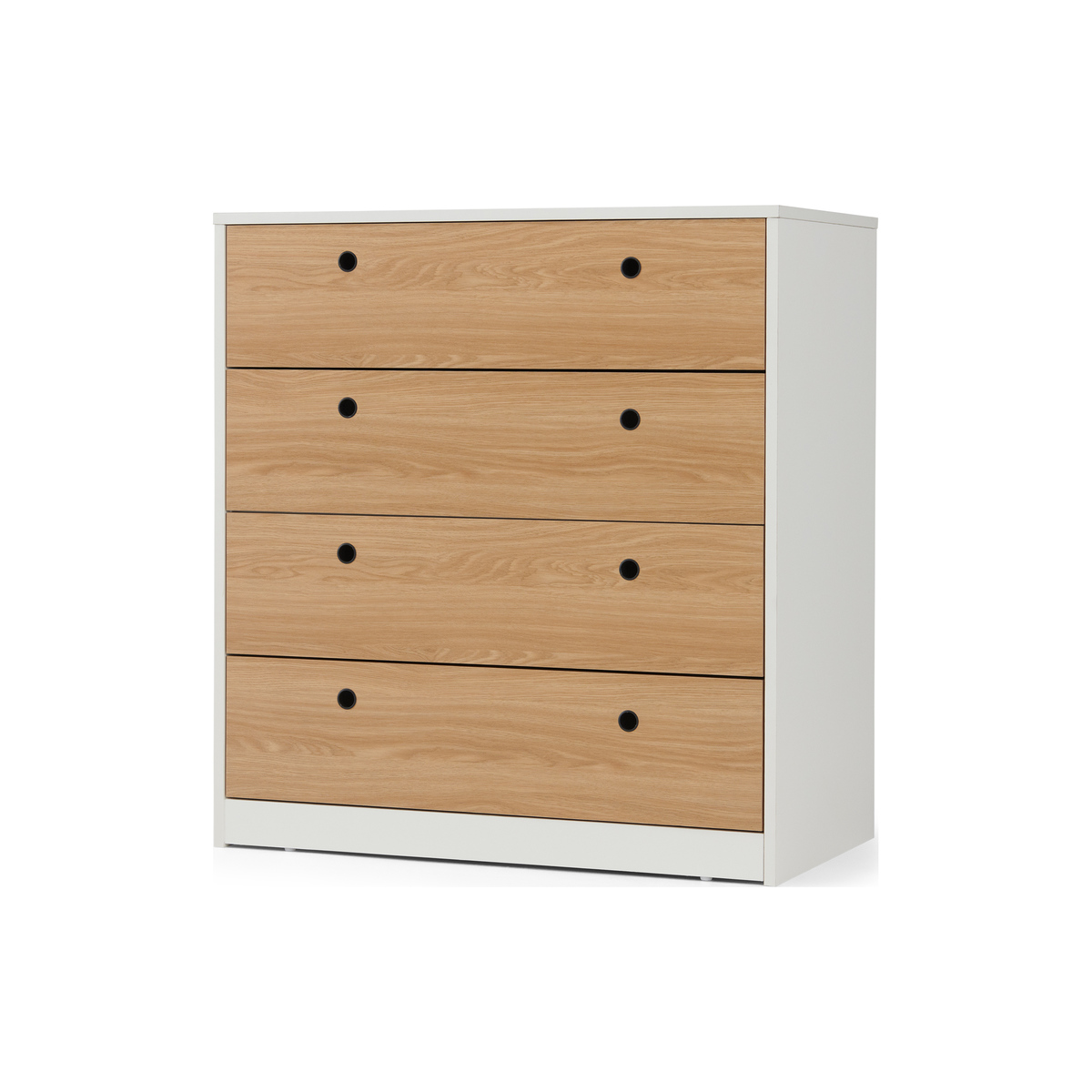 MADE Essentials Tyas Chest of Drawers, White and Oak Effect – image 2