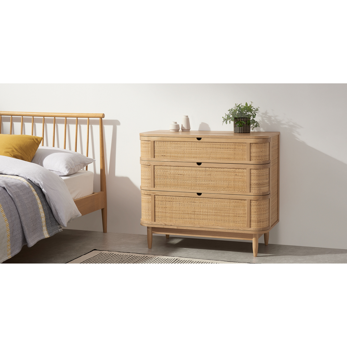 Liana Chest of Drawers, Ash & Rattan – image 3