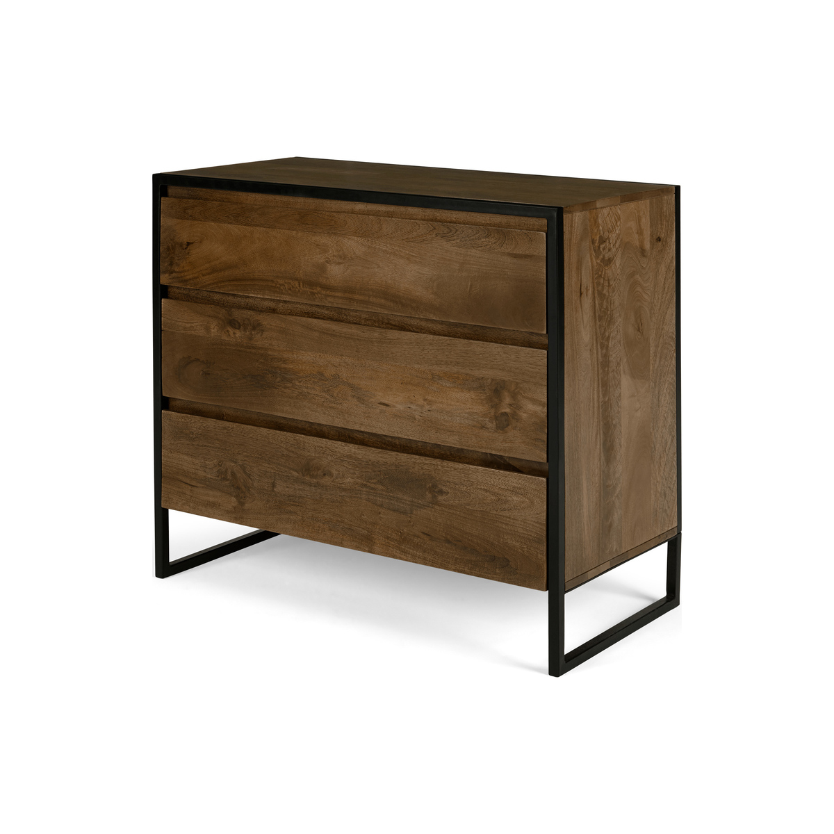 Rena Chest of Drawers, Mango Wood and Black Metal – image 2