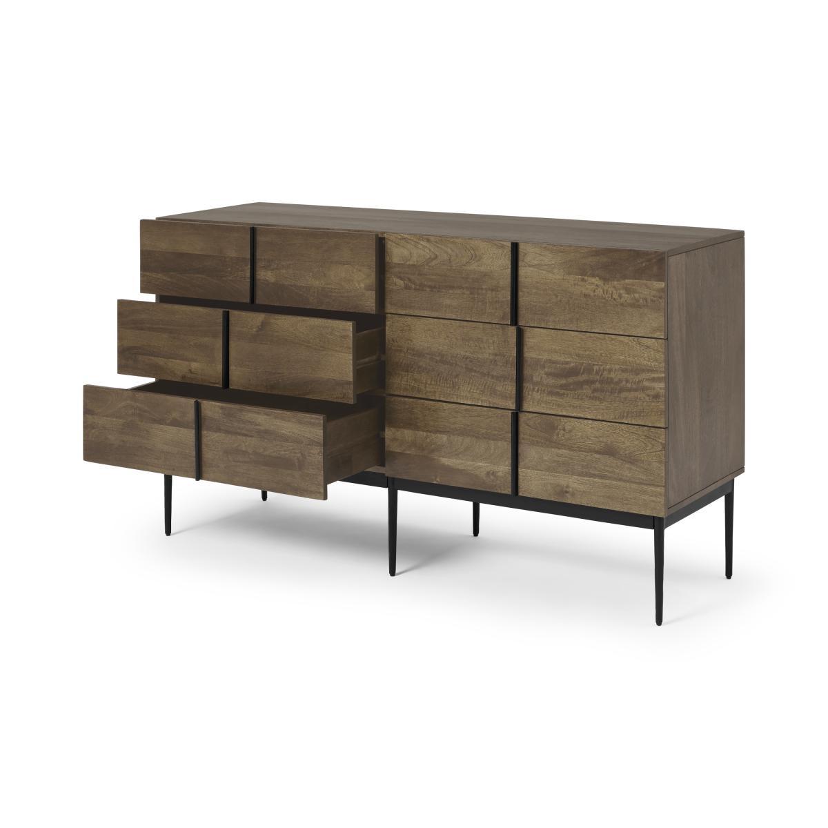 Rakara Wide Chest of Drawers, Warm Chestnut Mango Wood – image 5