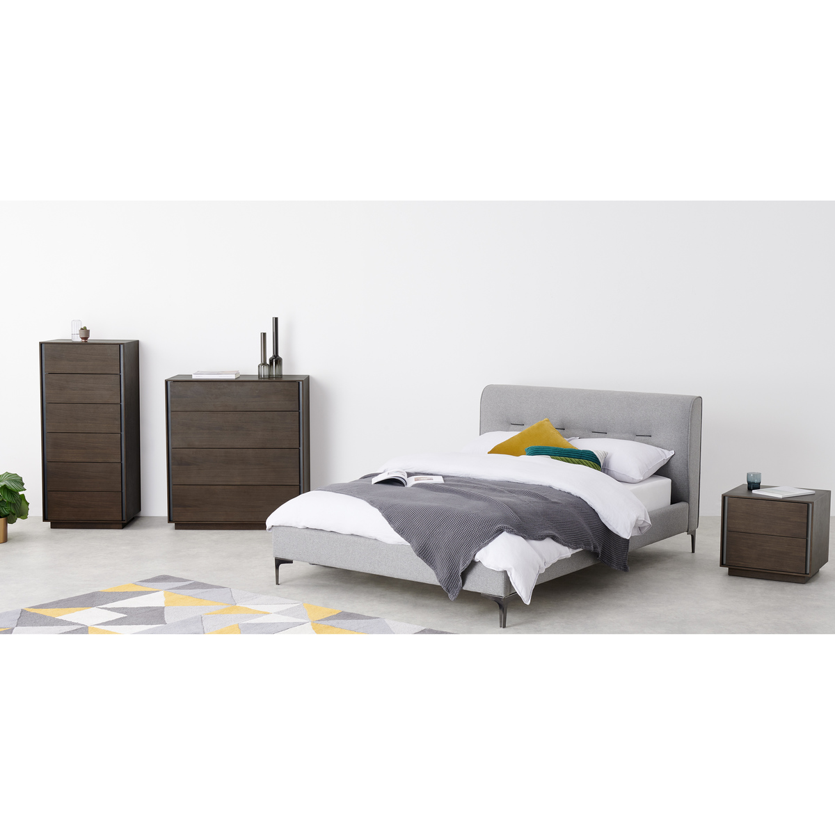 Lecki Chest Of Drawers, Walnut & Stainless Steel – image 7
