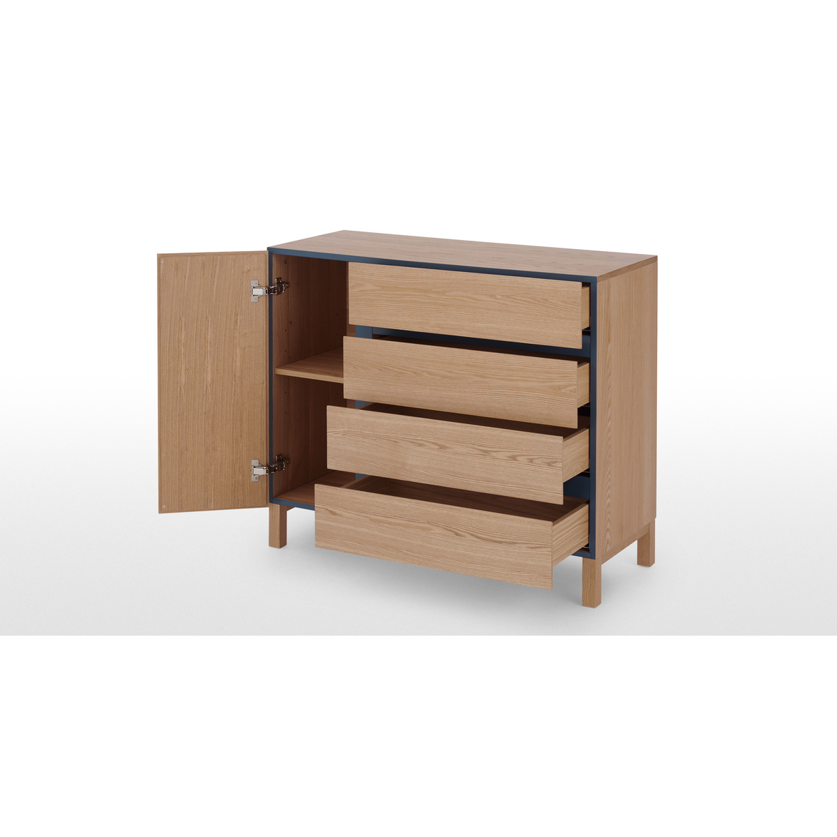 Xander Chest of Drawers, Ash & Navy Blue – image 6
