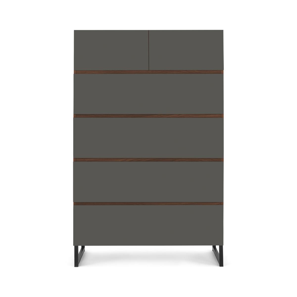Hopkins Tall Multi Chest, Grey and Walnut Effect – image 2