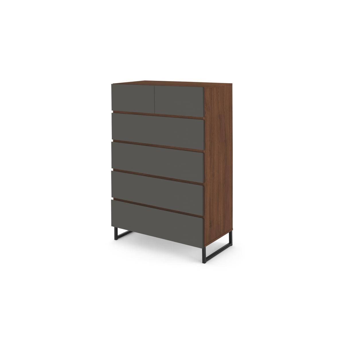 Hopkins Tall Multi Chest, Grey and Walnut Effect – image 3