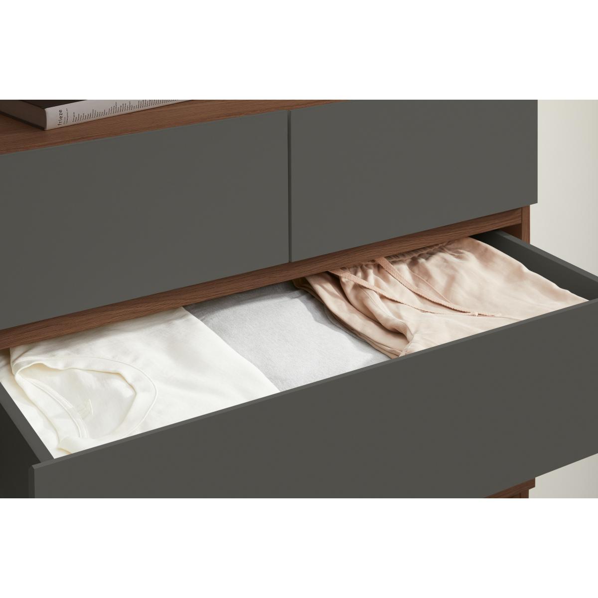 Hopkins Tall Multi Chest, Grey and Walnut Effect – image 5