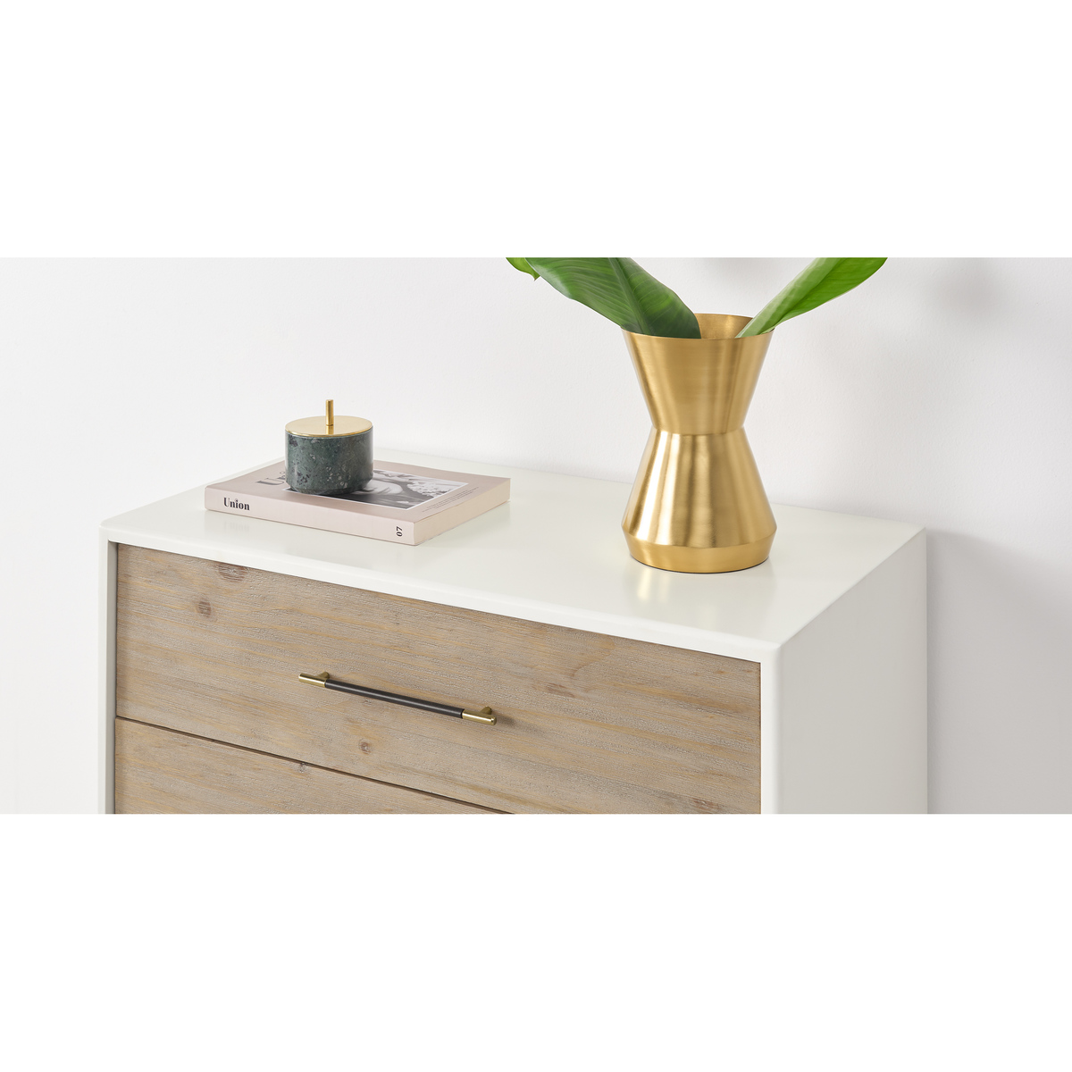 Ocanda Chest of Drawers, White & Pine – image 5