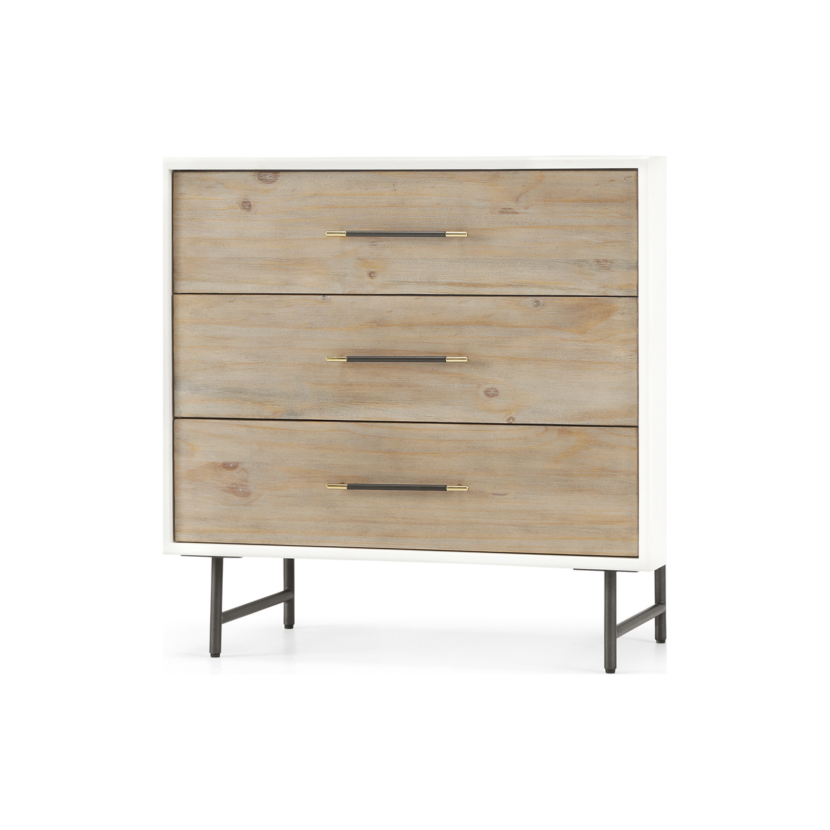 Ocanda Chest of Drawers, White & Pine – image 2