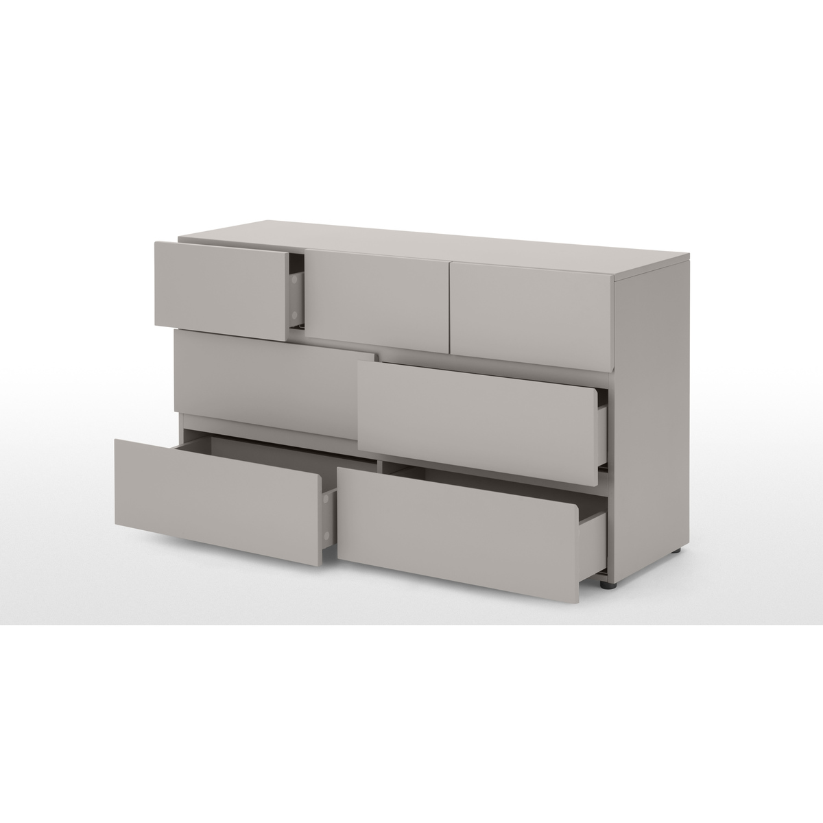 Senisa Wide Chest Of Drawers, Matt Grey – image 5