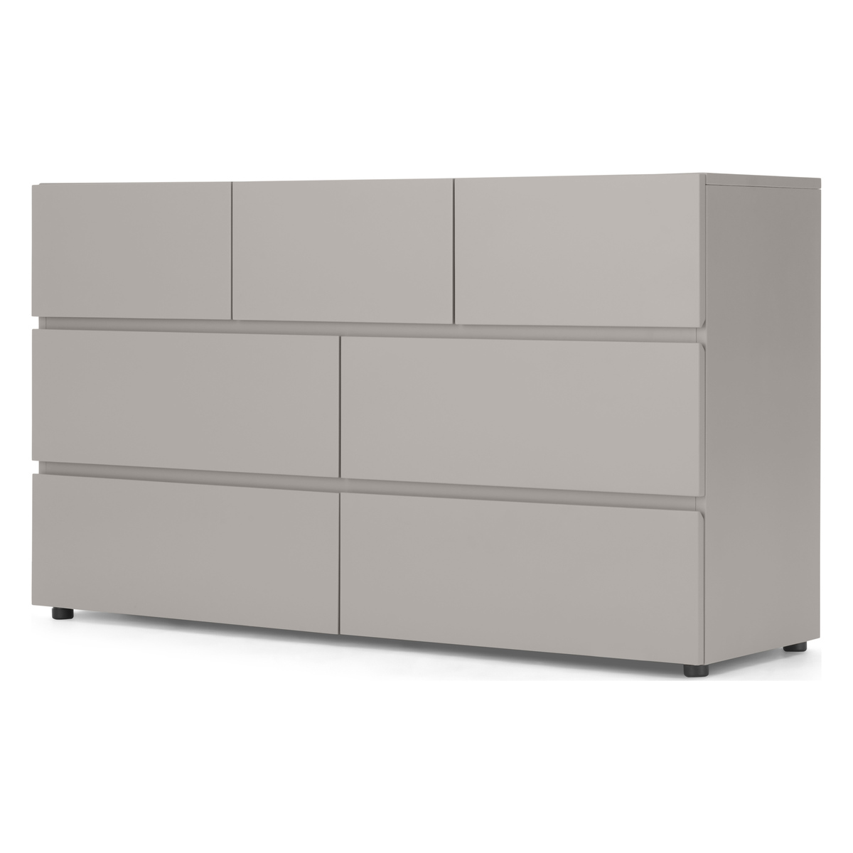 Senisa Wide Chest Of Drawers, Matt Grey – image 2