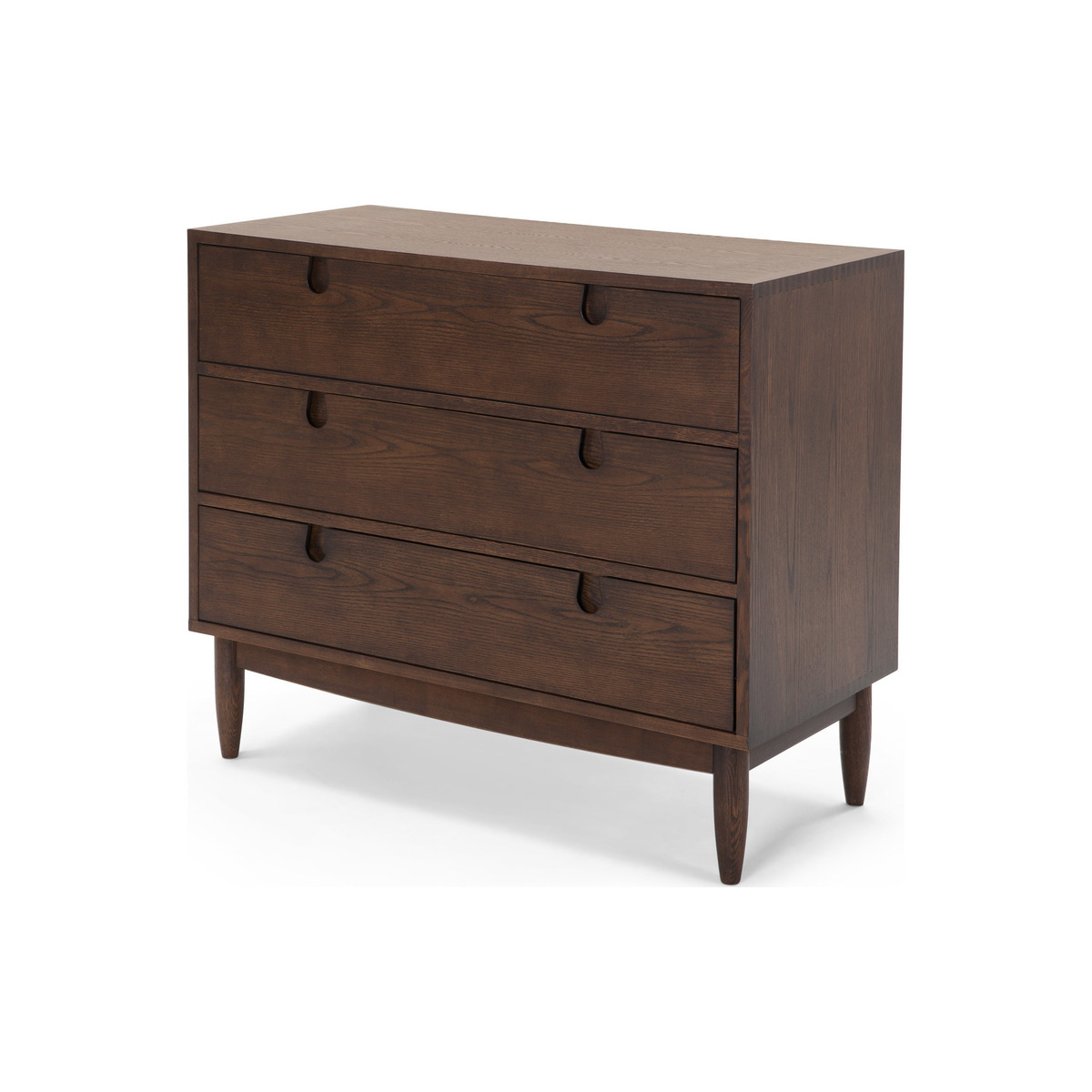 Penn Compact Chest of Drawers, Dark Stain Ash – image 1