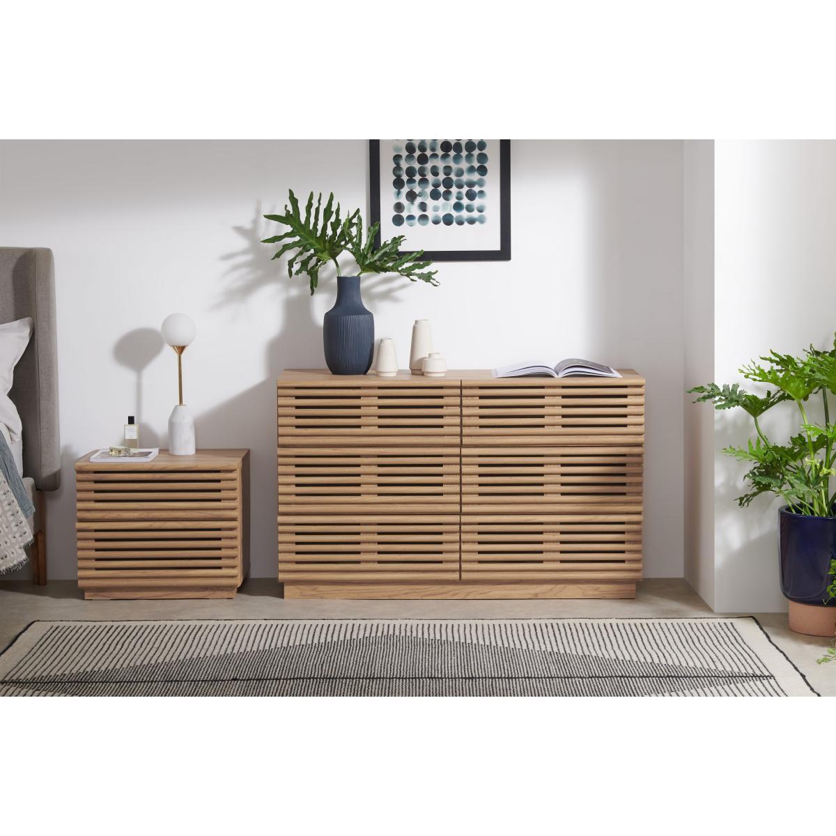 Tulma Wide Chest of Drawers, Oak Effect – image 4