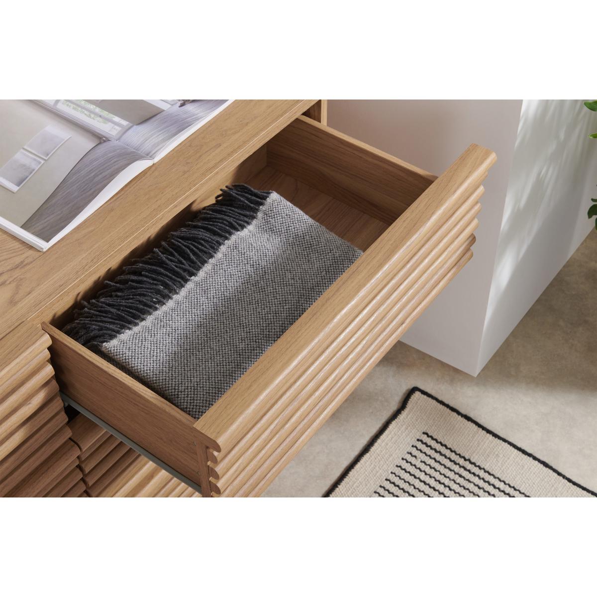 Tulma Wide Chest of Drawers, Oak Effect – image 5