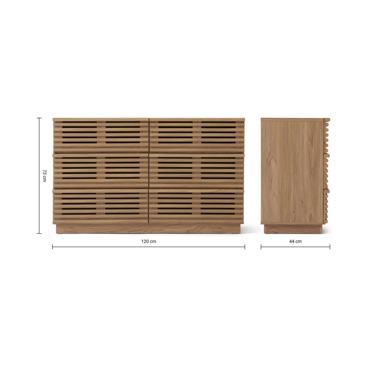 Tulma Wide Chest of Drawers, Oak Effect – image 10