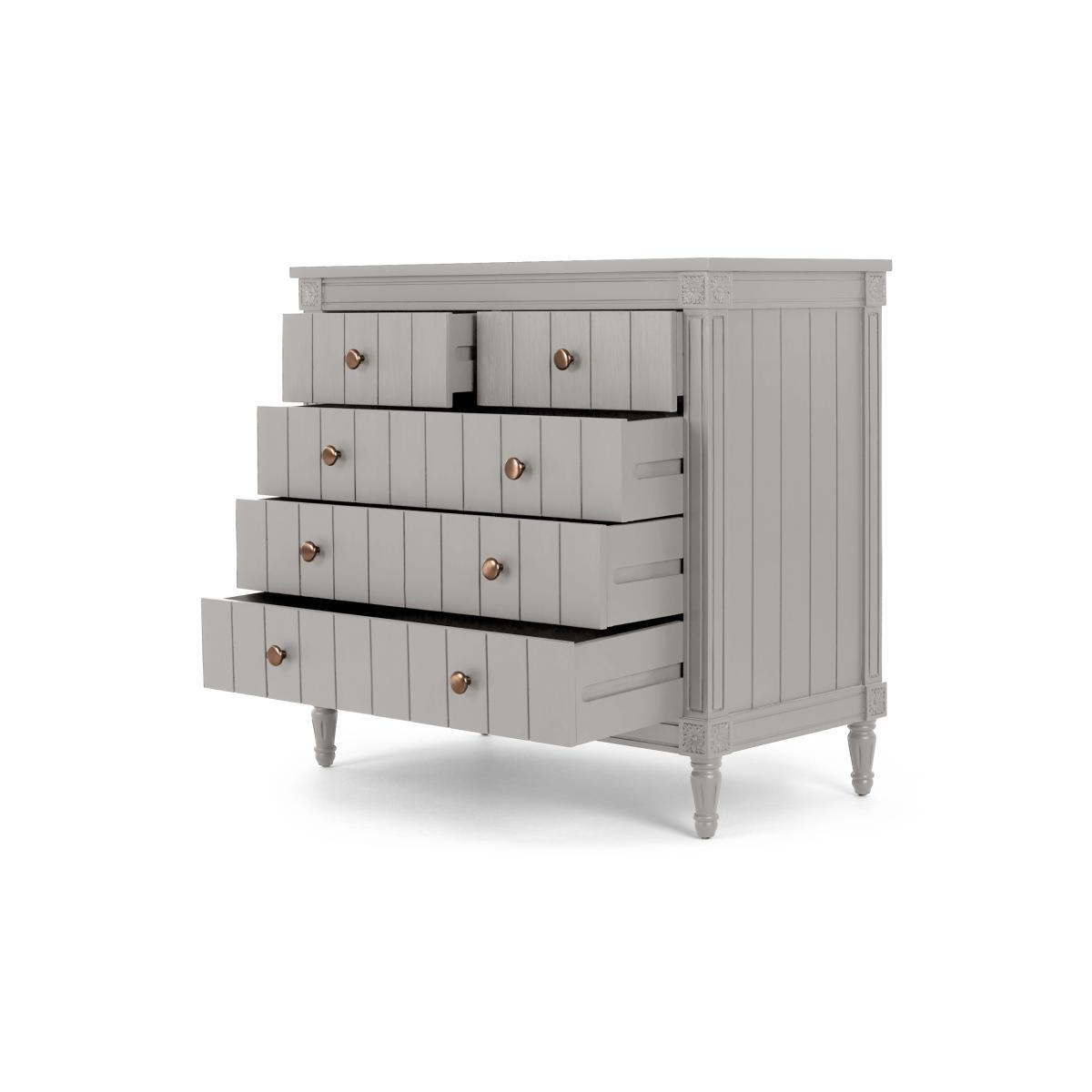 Bourbon Vintage Chest Of Drawers, Grey – image 6