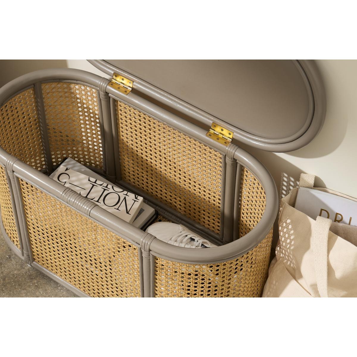 Lumera Storage Trunk, Taupe Rattan – image 5