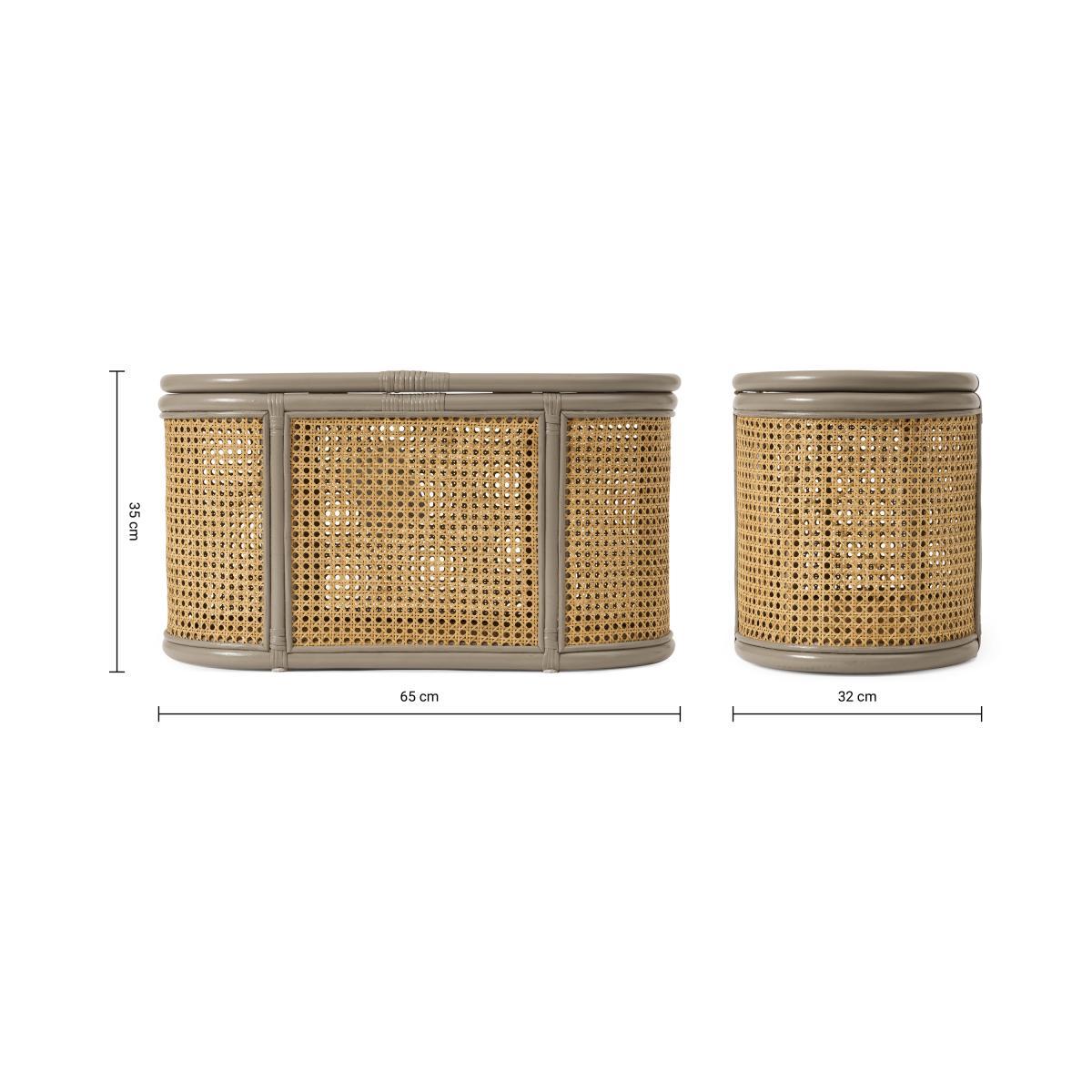 Lumera Storage Trunk, Taupe Rattan – image 9