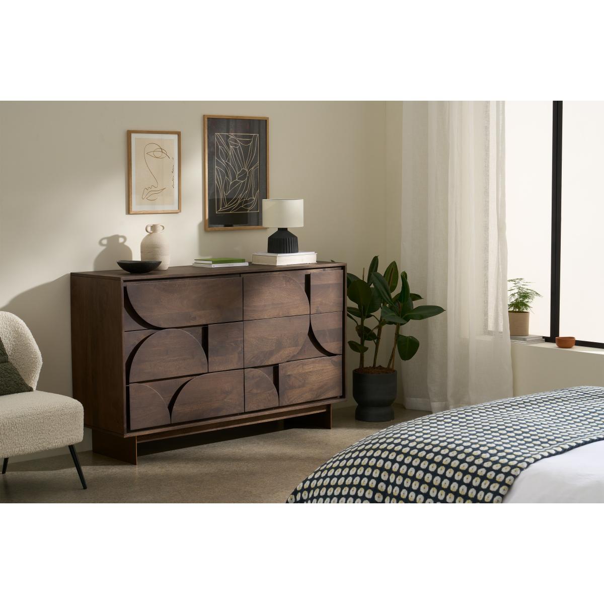 Keala Wide Chest of Drawers, Mango Wood – image 4