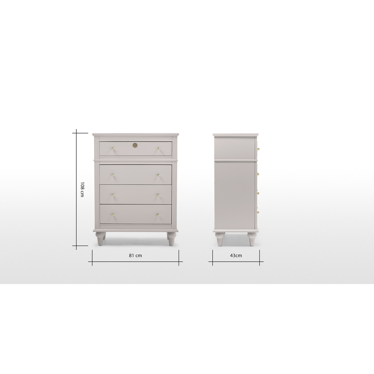 Fia Multi Chest of Drawers, Painted Grey – image 7