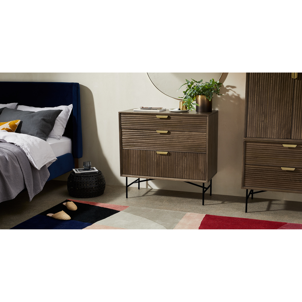 Haines Chest of Drawers, Mango Wood & Brass – image 3