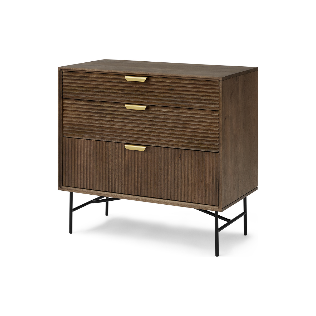 Haines Chest of Drawers, Mango Wood & Brass – image 2