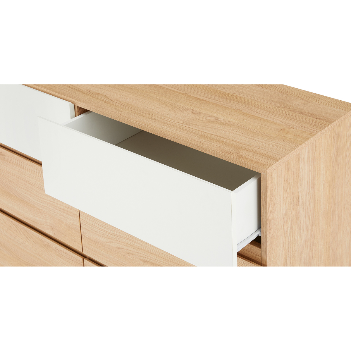 MADE Essentials Hopkins Wide Chest Of Drawers, Oak Effect & White – image 6