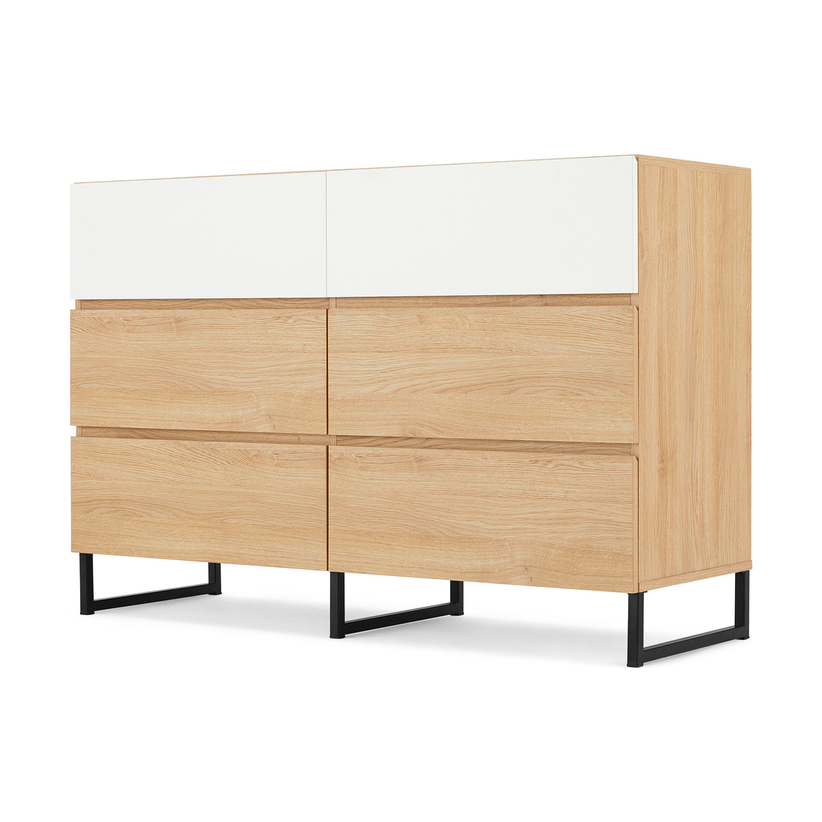 MADE Essentials Hopkins Wide Chest Of Drawers, Oak Effect & White – image 2