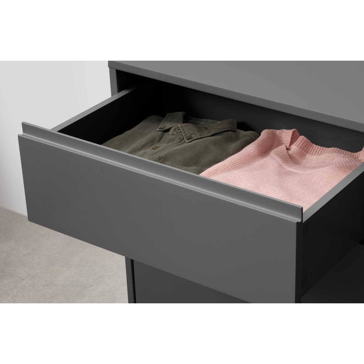 Elona Compact Wide Chest, 120cm, Charcoal & Brass – image 7
