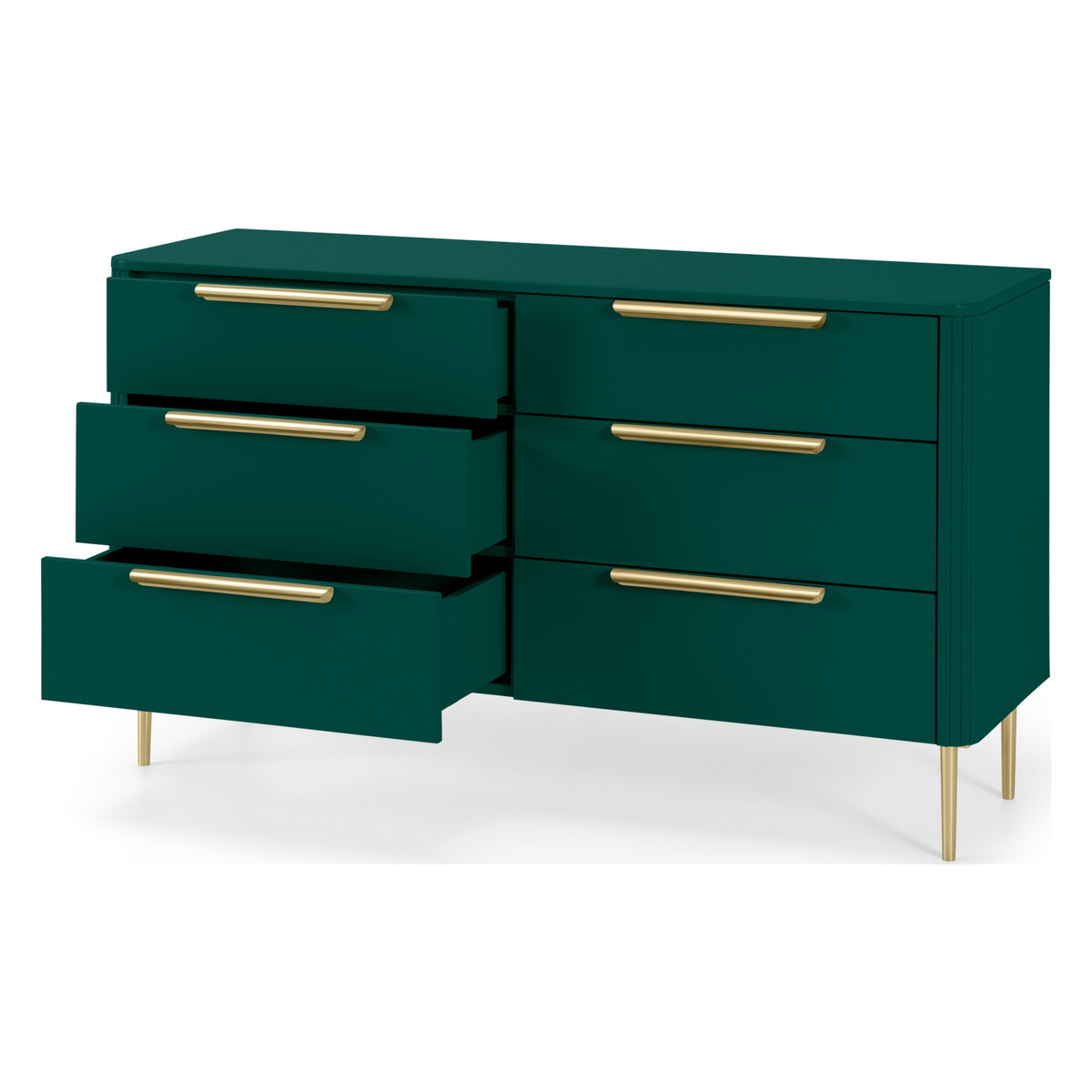 Ebro Wide Chest of Drawers, Peacock Green – image 7