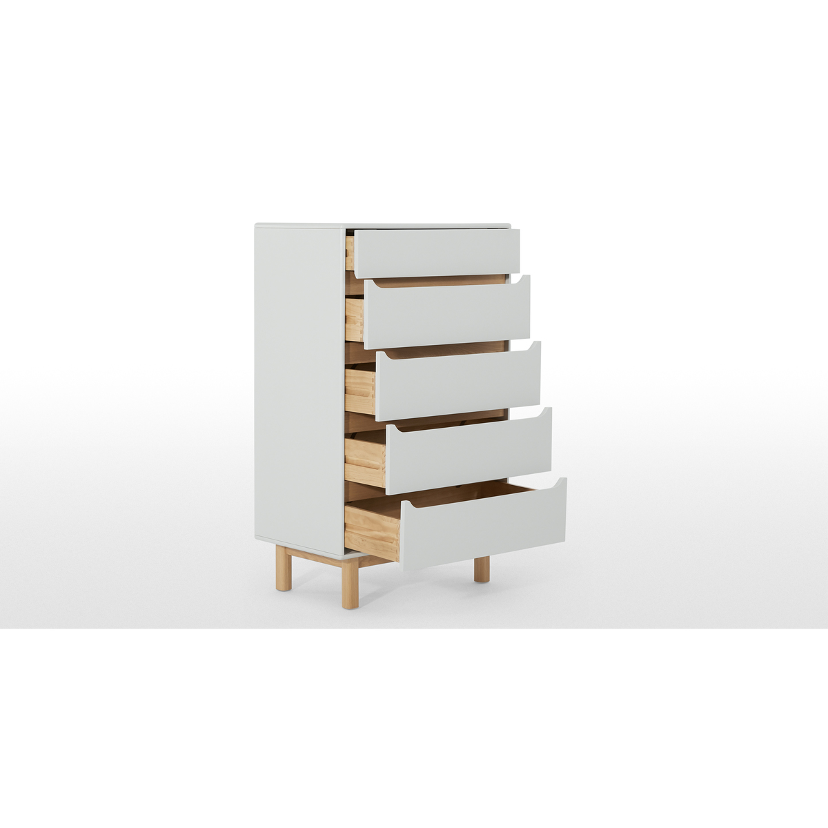 Jayden Tall Chest of Drawers, Grey & Oak – image 6