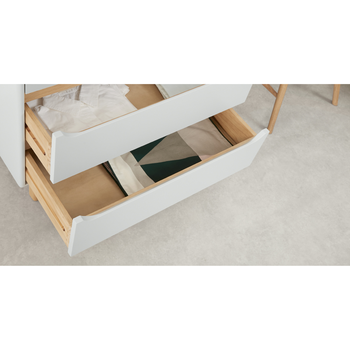 Jayden Tall Chest of Drawers, Grey & Oak – image 7