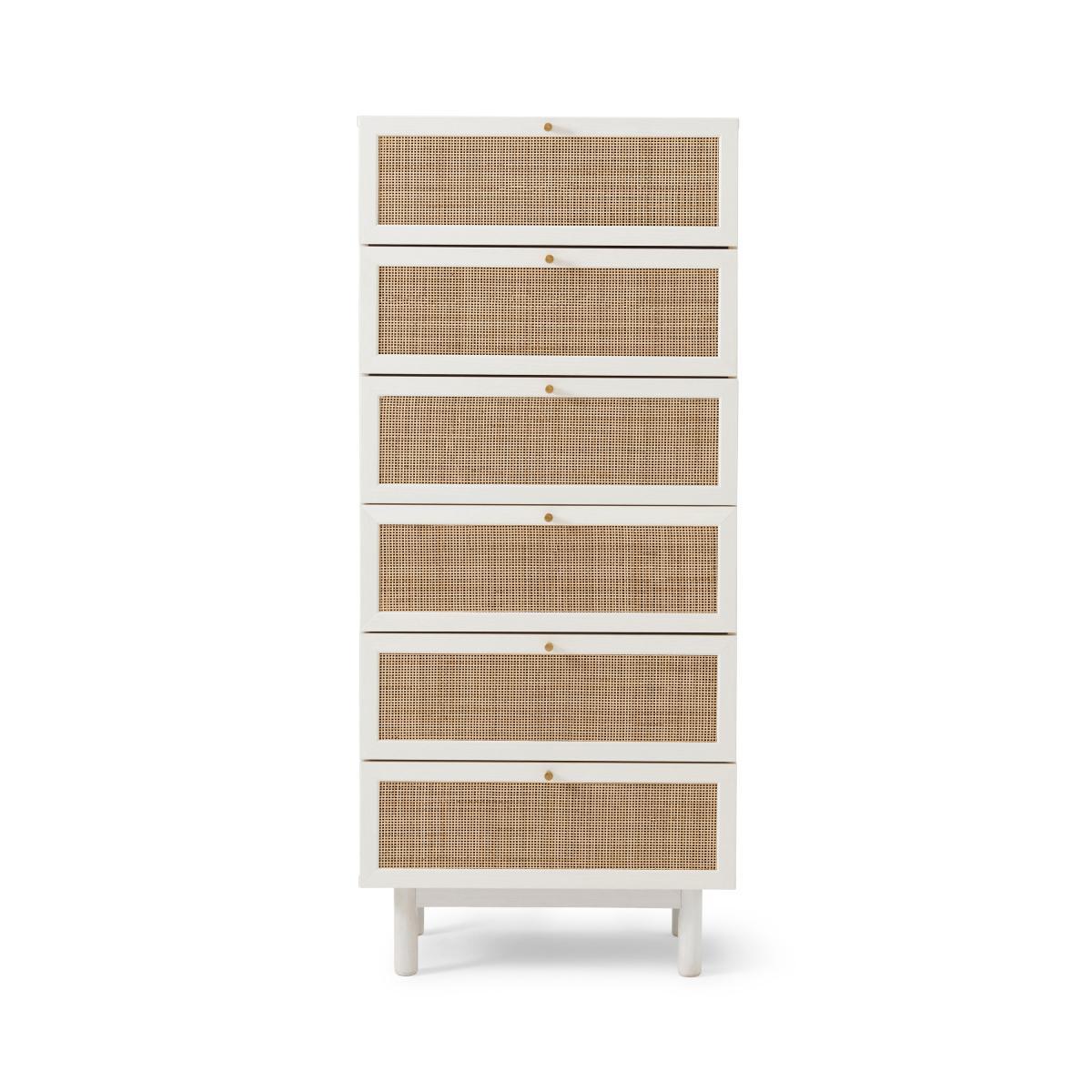 Pavia Tallboy, Natural Rattan & White Oak Effect – image 2