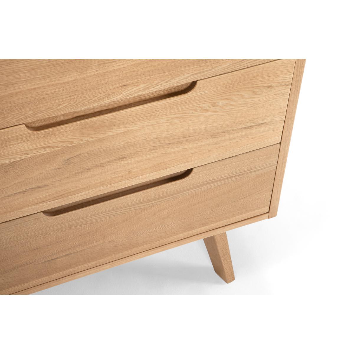 Jenson Wide Chest of Drawers, Oak – image 7
