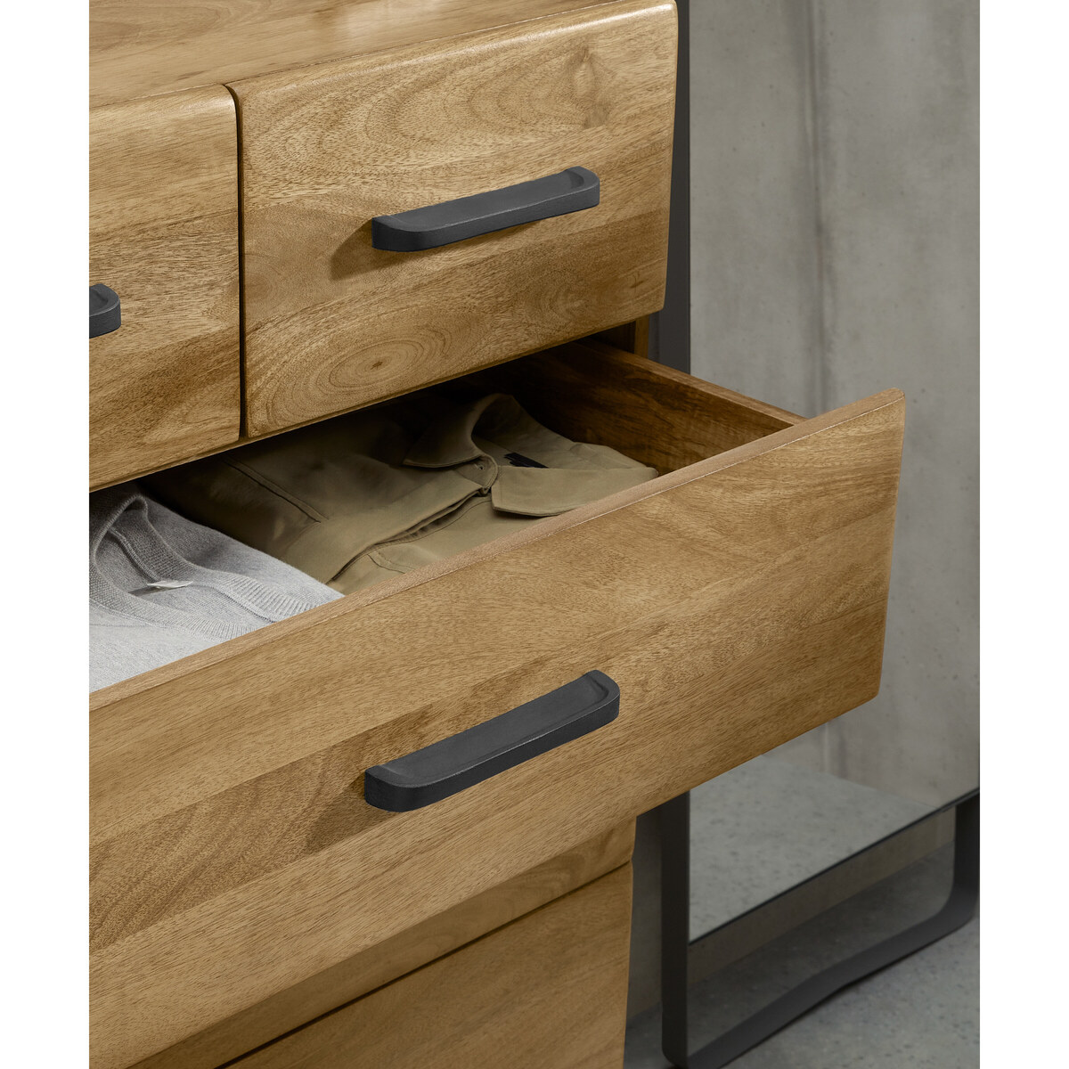 Lucien Tall Chest Of Drawers, Light Mango Wood – image 3