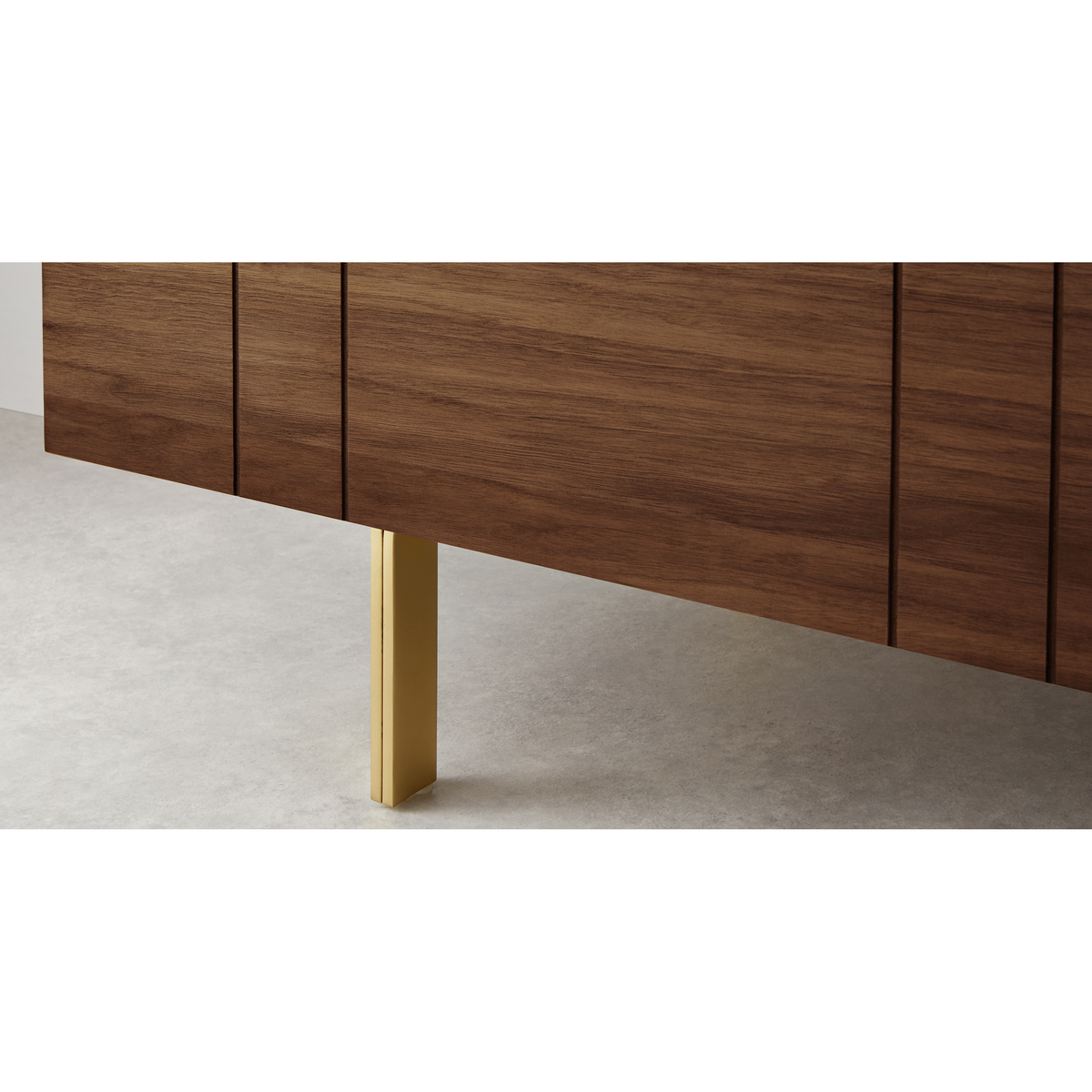 Keaton Wide Chest of Drawers, Walnut & Brass – image 4