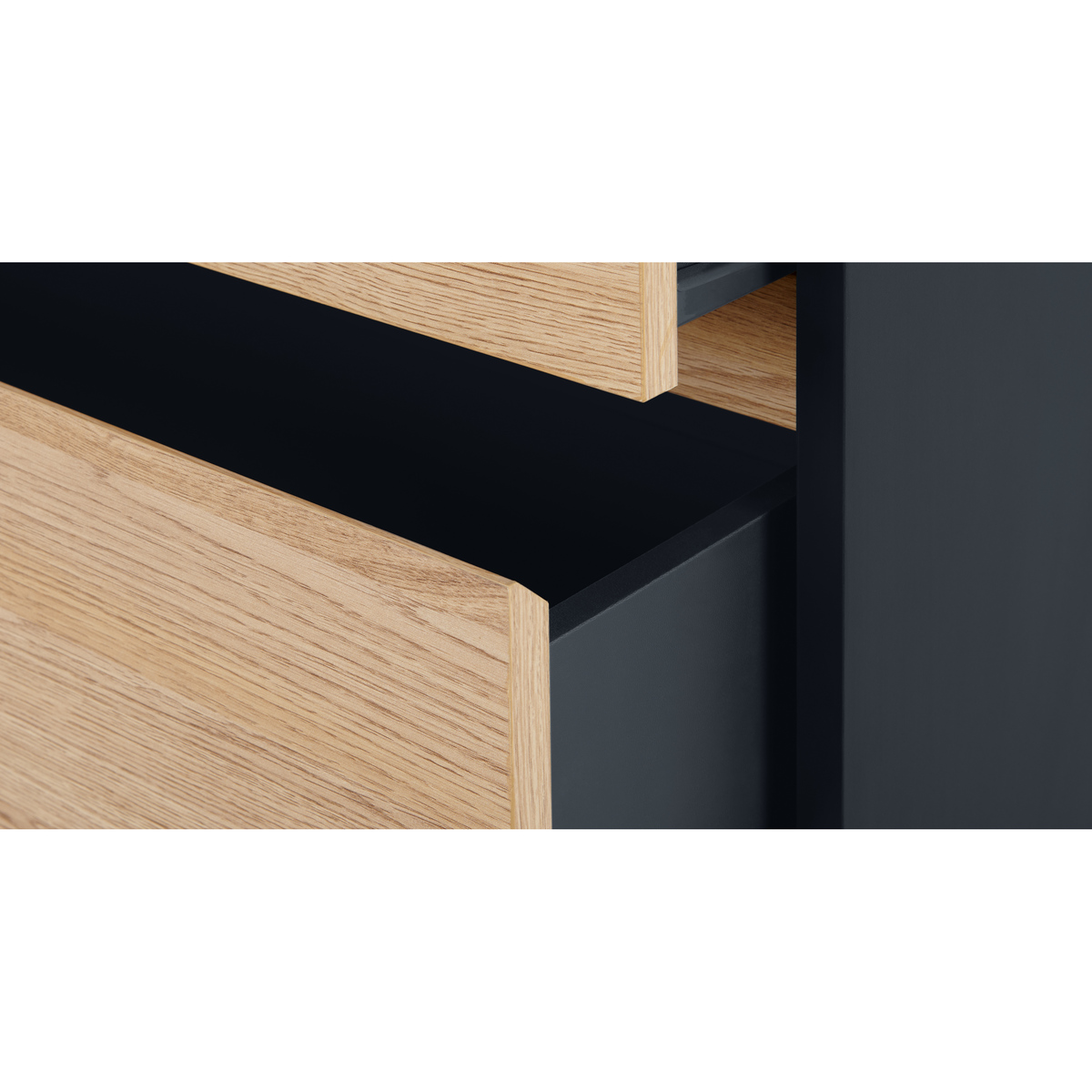Made Essentials Stu Chest of Drawers, Oak Effect & Ocean Blue – image 8