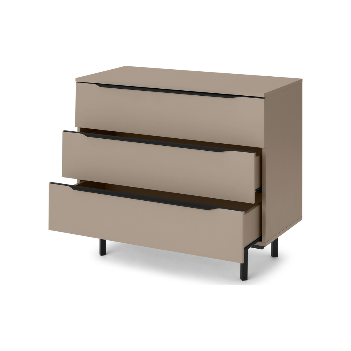 Damien Chest of Drawers, Cappuccino & Black – image 8