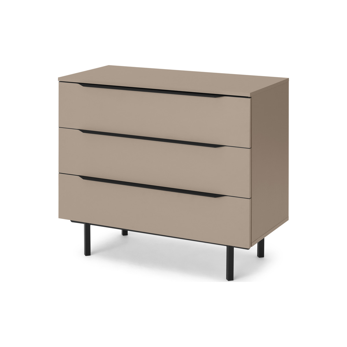 Damien Chest of Drawers, Cappuccino & Black – image 2